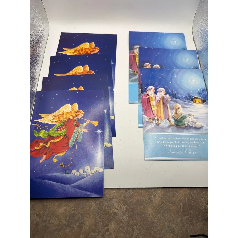 Holiday Time Religious Christmas Cards Nativity Shepherds Angels 19 Count Box